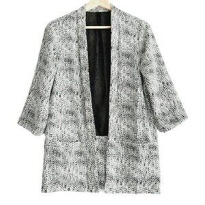 VERO MODA Coco Light Cardigan Kimono Open Front B&W Sz M